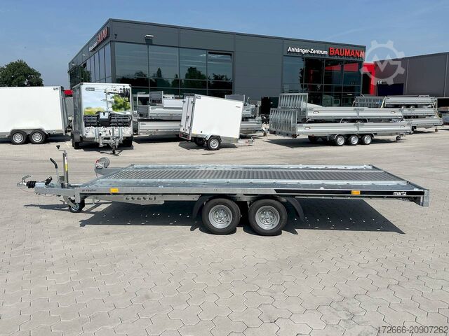 Reboque automóvel Martz GT KIPPBAR 400/2 S 2,7T | HOLZ + ALURIFFELBLECHBODEN 405X215CM 2700KG AUTOTRAILER