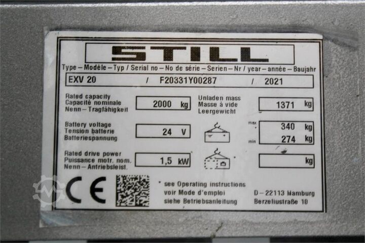 Vysokozdvižný vozík Still EXV 20 