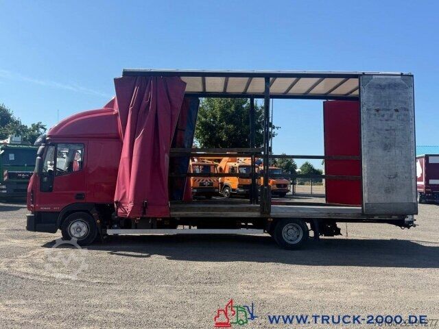 Flaklastbil med kapell Iveco 80E22 Jumbo Schiebeplane L+R Gr. Haus AHK Klima
