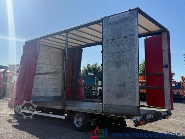 Flaklastbil med kapell Iveco 80E22 Jumbo Schiebeplane L+R Gr. Haus AHK Klima