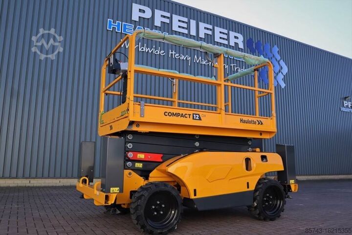 Scissor lift Haulotte Compact 12DX Valid Inspection, *Guarantee! Diesel,