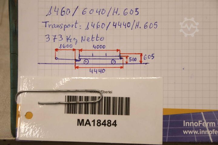 Tonnen transportwagen voor zwaar gebruik unbekannt 4000/1460/H605 mm