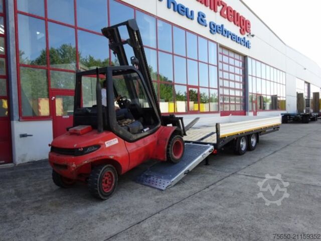 Remolque de plataforma baja Möslein TTT 13 6,2 BR Weiß  Neuer 13 t GG Tandemtieflader mit Breiten Rampen