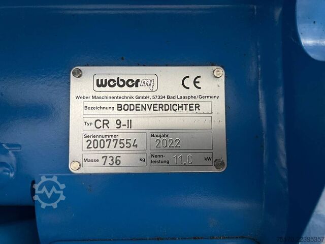 Verdichter Weber CR 9 Hatz-Diesel Rüttelplatte 736kg / DEMO