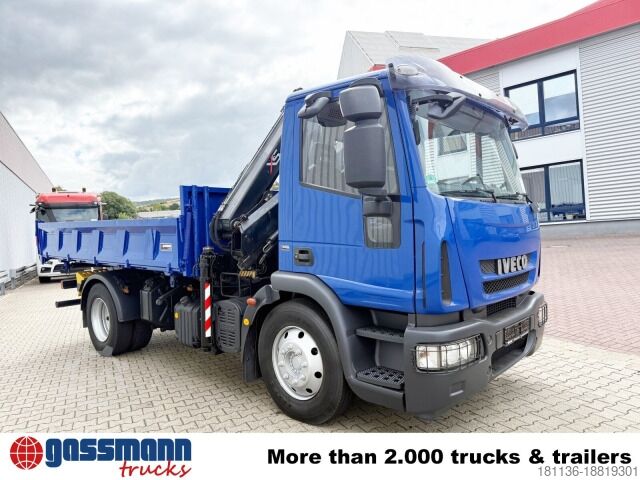 Tipvogn Iveco EuroCargo ML120E28K 4x2 mit Kran Hiab XS088 ES-3