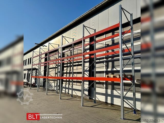 Scaffale industriale ca. 14 lfm. Palettenregale H: 500cm Fachlast: 4500 kg , 60 Palettenplätze