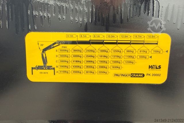 Truck mounted crane VOLVO FH-500 6x2 PK20002-6