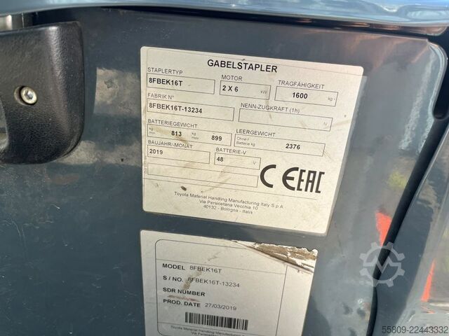Carrello elevatore elettrico a 4 ruote Toyota 8FBEK16T