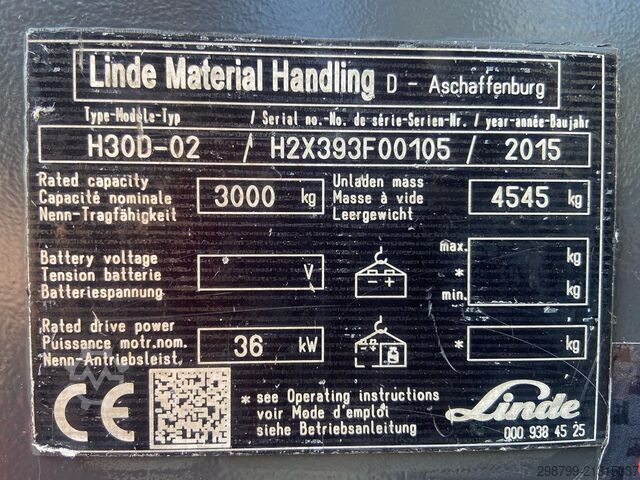 Diesel Forklift Linde H 30 D - 393