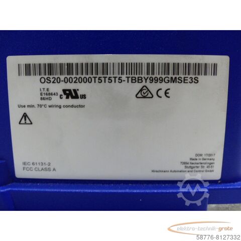 Hirschmann Komponente Hirschmann OCTOPUS OS20-002000T5T5T5-TBBY999GMSE3S Ethernet Switch