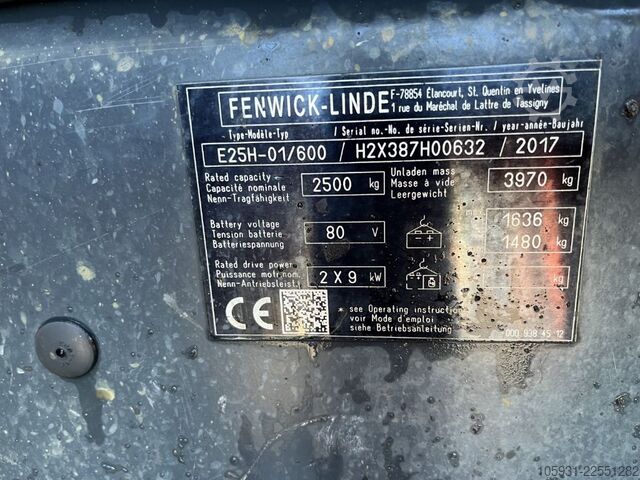 Carretilla eléctrica de 4 ruedas Linde E25H-01/600