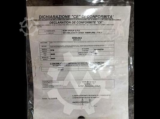 Οριζόντια κέντρα κατεργασίας CNC SCM Tech Z5 2014 SCM Tech Z5