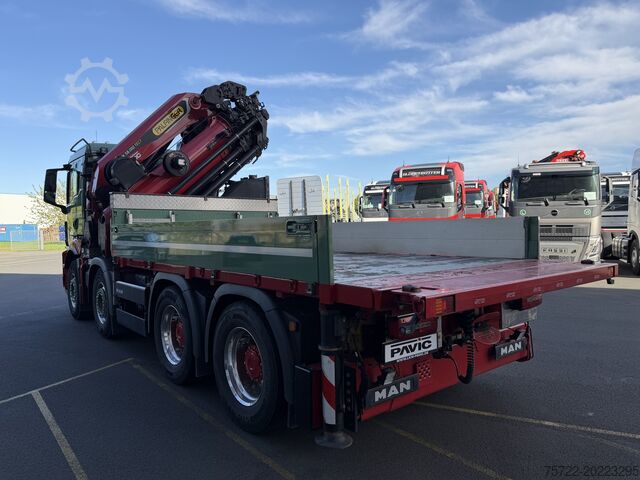 Açık kasalı kamyon (açık) MAN TGS 41.510 8x4 mit Palfinger 58002 TEC7