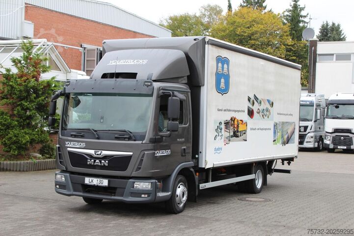Ponyvával szerelt furgon MAN TGL 8.220   Plane   AHK   6,1 m   Luft   Klima