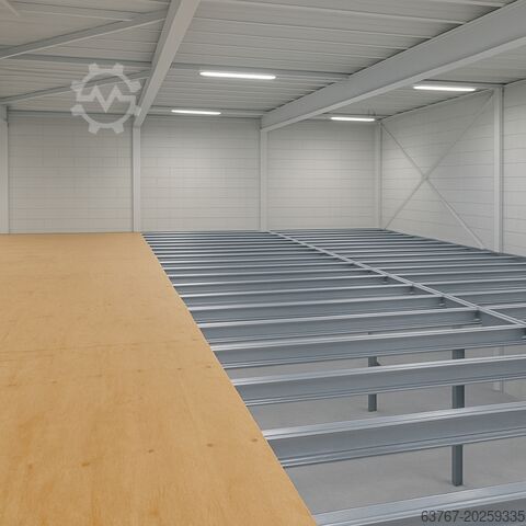 Opslagplatform | Stalen platform | Mezzanine ab 20 m² und größer, Traglast: 250 kg/m² | 4,0 x 5,0 m | Lichte Höhe: 3,0m