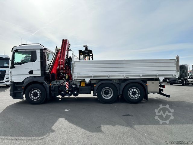Driezijdige kipper MAN TGS 26.440 6x2H-4 KRAN FASSI F195A.2.24