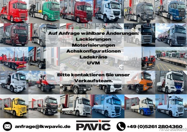 Houttransportwagen IVECO X-WAY 570 6x4 BL Kurzholz KRAN nach Wahl !!!