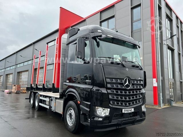 Houttransportwagen MERCEDES-BENZ AROCS 2653 6x4 Kurzholz - Kran nach Wahl