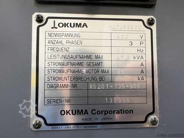 CNC turning and milling center OKUMA MULTUS B 300