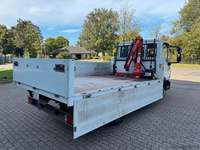 Furgão pick-up IVECO 75E16 Pritsche mit Kran Fassi