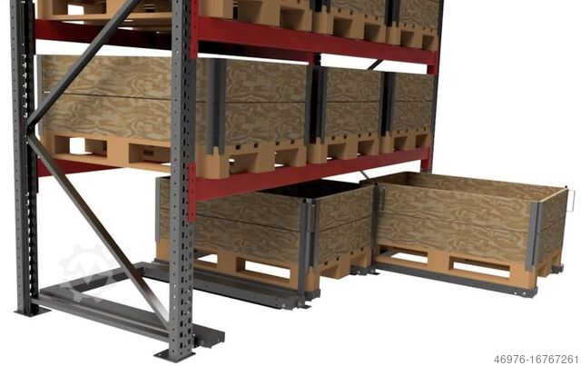 High-bay warehouse Pallet racking Shelving Bodenschubfach Bodenauszug