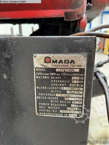 Sega a nastro AMADA HFA 400 W