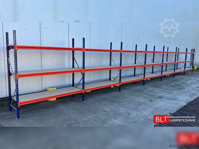 Wide span storage rack ca. 28,55 lfm. Weitspannregale H: 200 cm T: 60 cm , 400 kg Fachlast , 3 Ebenen