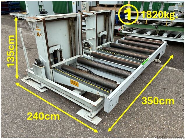 Tavole elevatrici/inclinabili per pallet con rulliera  