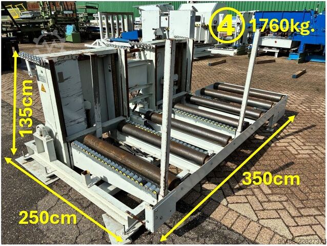 Tavole elevatrici/inclinabili per pallet con rulliera  