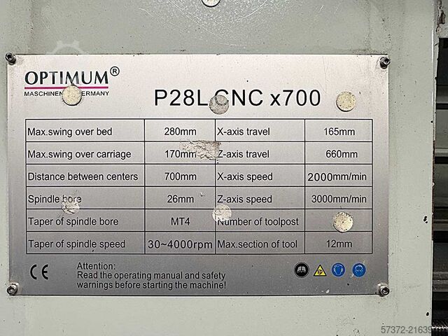 Strung CNC Optimum P28L CNCx700