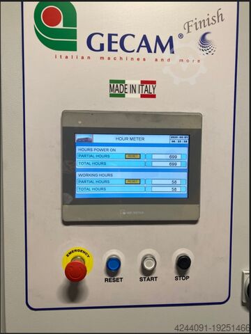 Blechentgrat-/Poliermaschine GECAM G65RRR with Wet Dust Extractor