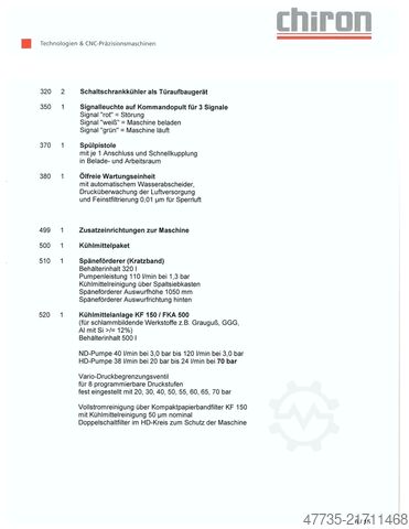 CNC mašinski centar sa robotom CHIRON FZ 15 WM HS
