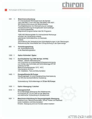 CNC mašinski centar sa robotom CHIRON FZ 15 WM HS