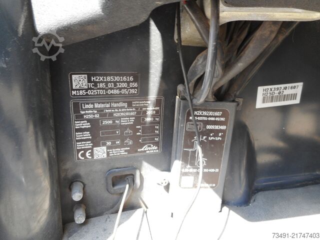 περονοφόρο ανυψωτικό Linde H25D-02 EVO Triplex Zwillingsreifen