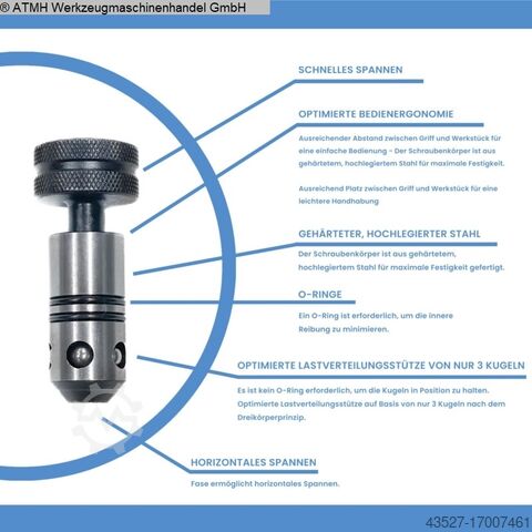 Schweißtisch GERD WOLFF Kugelspannbolzen D28 x 75 mm