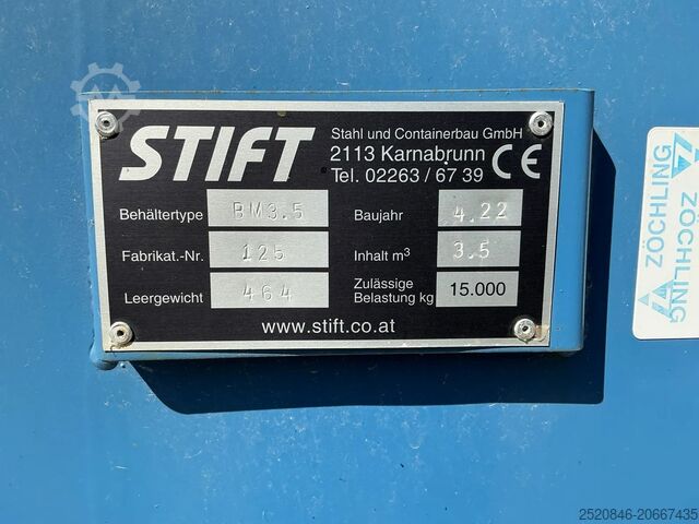 Kleine container voor wiellader OQ 80 Kleincontainer Container