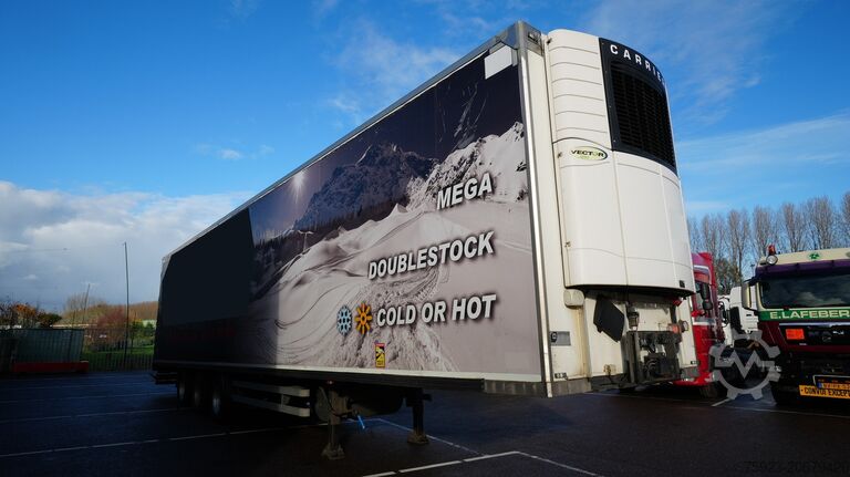 Transport réfrigéré/congélé SYSTEM 3 AXLE MEGA FRIGO TRAILER DOUBLESTOCK HOT OR COLD
