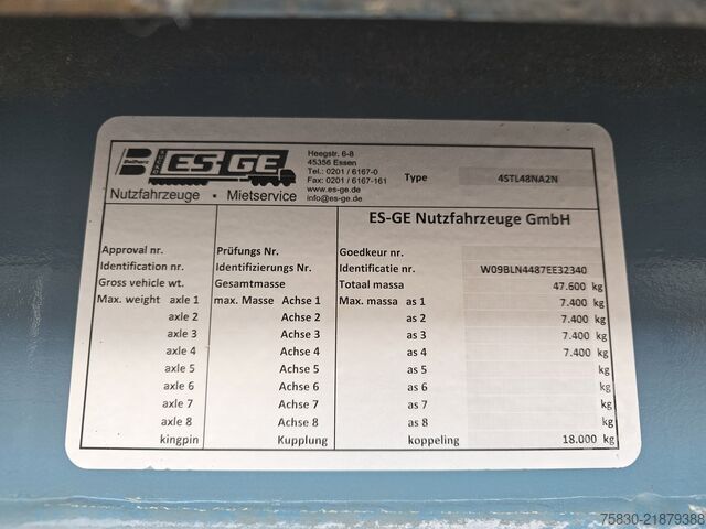Dieplader ES-GE 4STL48 / 4 AXLE / SLIDING ROOF / EXPANDABLE / L...