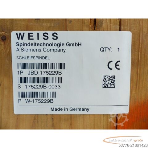 Komponent Weiss W-175229B / 175229B Schleifspindel SN: 175229B-0033 - ! -