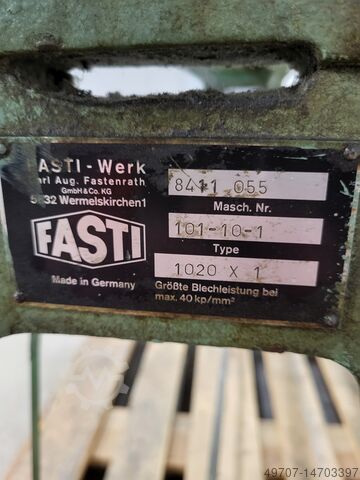 Dobladora de redondos Fasti 1020X1