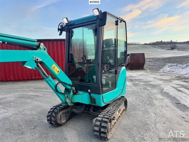 Minigraafmachine Kobelco SK18 Mini excavator w/ Powertilt, 3 buckets, rippe