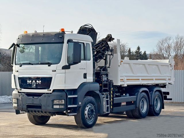 Tipper truck MAN TGS 26.400 * HIAB 144 B - 3 HIDUO + FUNK * 6x4