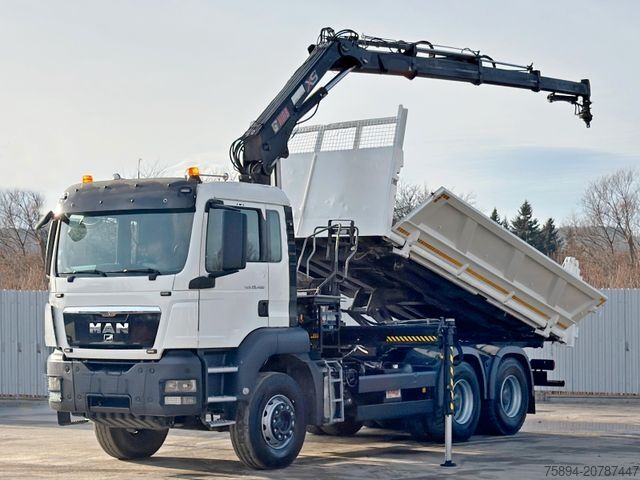 Tipper truck MAN TGS 26.400 * HIAB 144 B - 3 HIDUO + FUNK * 6x4