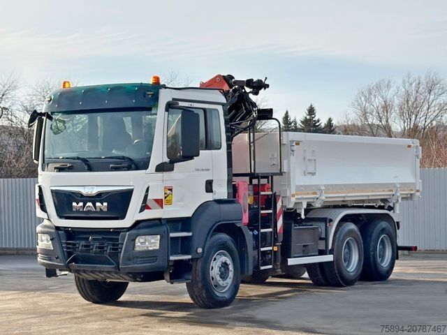 Tipper truck MAN TGS 26.400 * PALFINGER PK 16001 K + FUNK * 6x4