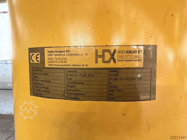 γερανογέφυρα με βραχίονα HEDEX FG-001-1000-400