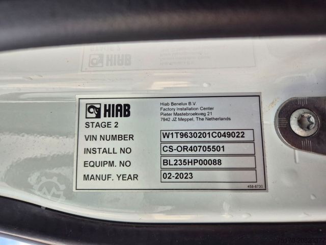 Φορτηγό με επίπεδη καρότσα MERCEDES-BENZ Actros 2545 L 6x2 Hiab L-HIPRO 235 DLS-3