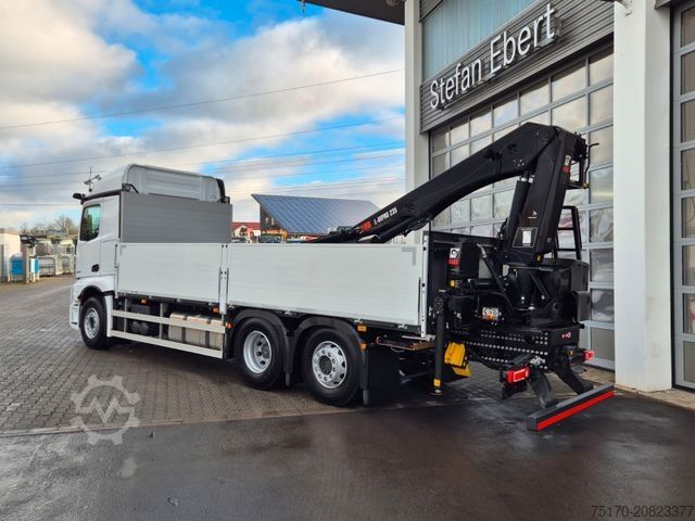 Φορτηγό με επίπεδη καρότσα MERCEDES-BENZ Actros 2545 L 6x2 Hiab L-HIPRO 235 DLS-3