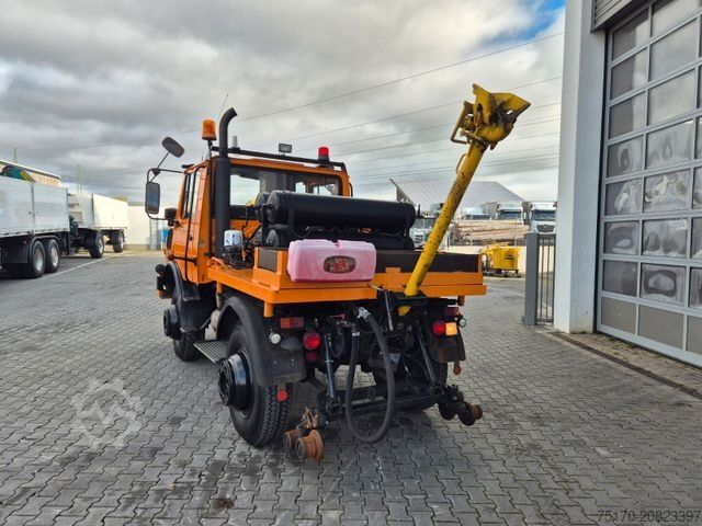 Φορτηγό ειδικού σκοπού MERCEDES-BENZ Unimog U1600 4x4 Zweiweg ZW 100 S Railway 11584h