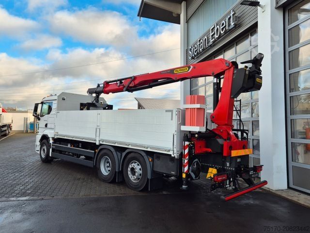 Φορτηγό με επίπεδη καρότσα MAN TGS 26.470 6x2-4 LL Baustoff Palfinger PK20.501L