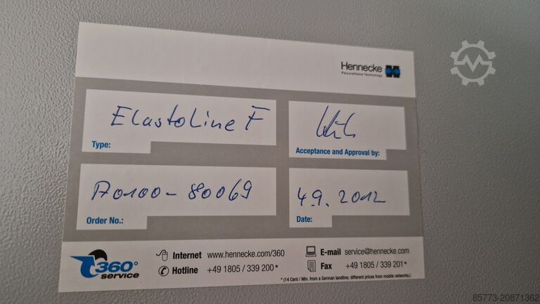 Polyurethaanbewerkingsmachine Hennecke ELASTOLINE F elastomer casting machine